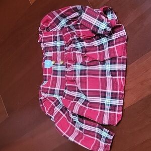 EUC BabyGap Shimmery Plaid Cotton Top